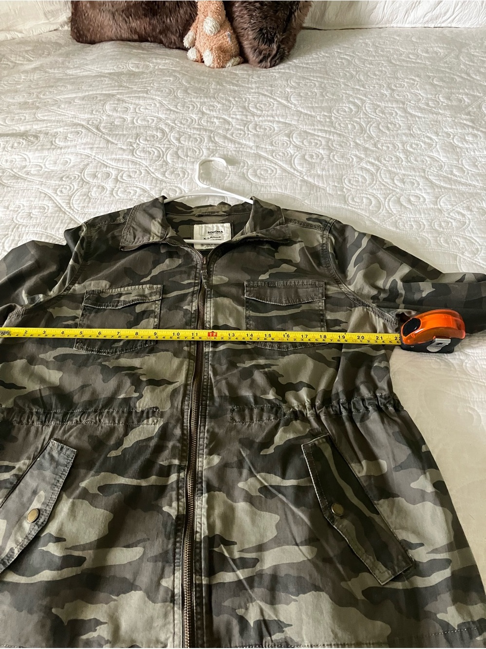 Sonoma Camo Utility Jacket XL | Zip Front Military Style Lightweight Jacket - Picture 9 of 12